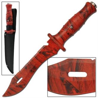 Adversary Deception Traditional Red Camo Bowie Knife NU093-475 - Knives