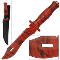 NU093-475 - Adversary Deception Traditional Red Camo Bowie Knife NU093-475 - Knives