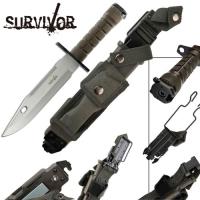 HK56142 - Survivor Special Ops Military Bayonet Knife Silver