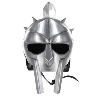 Gladiator Maximus Roman Spiked Helmet Functional 18ga Carbon Steel