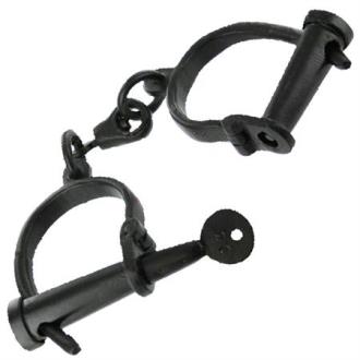 Hand Forged Iron Shackles Medieval Dungeon Black 1807TG Medieval Weapons