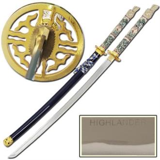Highlander Blue Closed Mouth Katana Sword SK002BL - Katanas