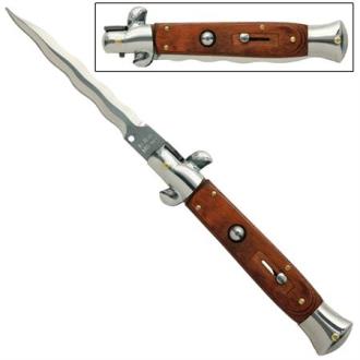 Il Grande Italian Milano Stiletto Rosewood Kriss Automatic Knife A155DKA - Automatic Knives