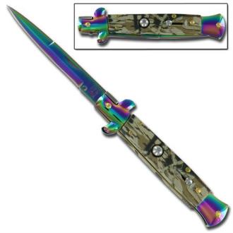 Il Grande Italian Milano Stiletto Titanium Real Tree Automatic Knife A155CR - Automatic Knives