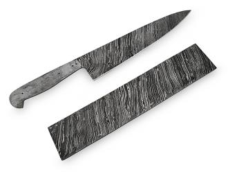 White Deer Damascus Steel Long Fire Pattern Billet Forge Welded 10in x 2in x 5.5mm Raw