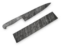 DMB-904 - White Deer Damascus Steel Long Fire Pattern Billet Forge Welded 10in x 2in x 5.5mm Raw