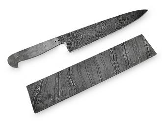 White Deer Damascus Steel Long Twist Pattern Billet Forge Welded 10in x 2in x 5.5mm Raw