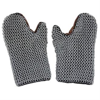 Padded 16g Functional Chainmail Battle Mittens