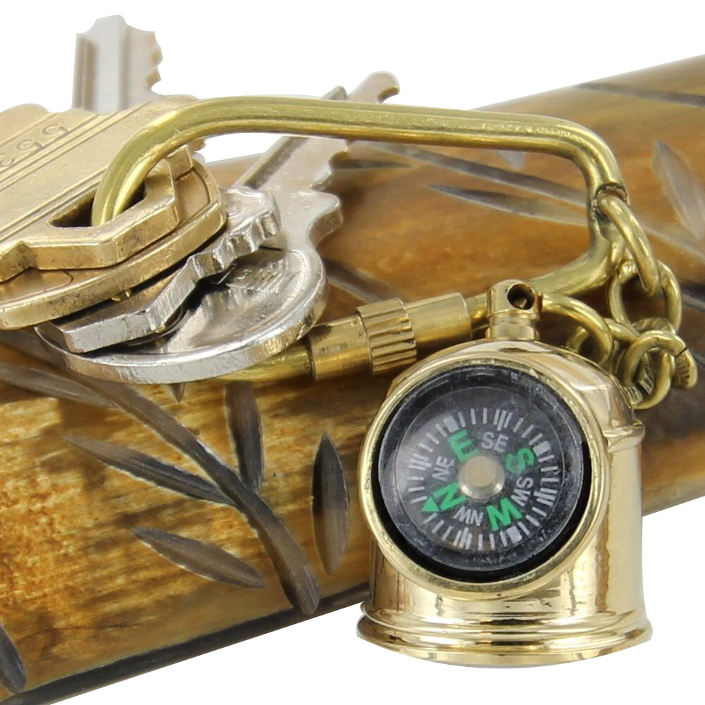 Nautical Helmet Compass Keychain