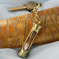 IN11412 - Brass Sand Timer Keychain