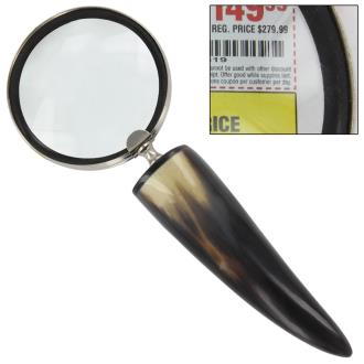 Horn Magnify Glass Desk Accessory