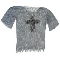 5C5-IN148ZPL-TEMP - Chainmail Haubergeon with Templar Cross Large