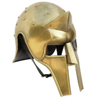Roman Gladiator Arena Brass Spike Helmet