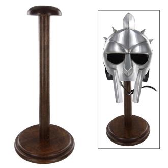 Round Base Wooden Helmet Stand