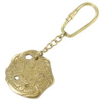 IN3701 - Brass Greifter Viking Serpent Keychain