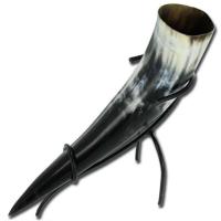 IN4202-11E1-ST1 - Norwegian Medieval Viking Drinking Horn &amp; Stand