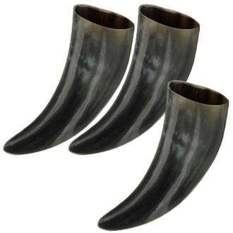 3 Piece Drinking Horn Set