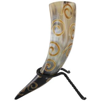 Spiral Drinking Horn with Rack