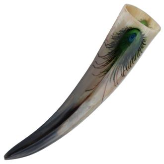 Medieval Peacock Feasting Horn