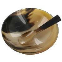 IN4451-6i1-IN4101 - Renaissance Set Buffalo Horn Spoon Bowl 16oz