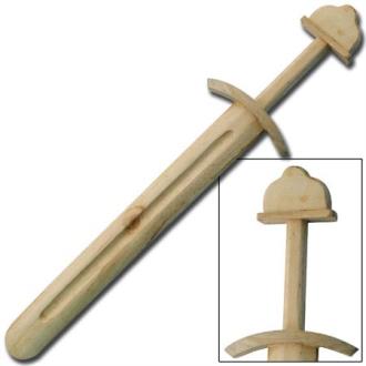 Medieval Wooden Viking Practice Short Sword IN6402L - Swords