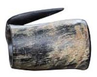 IN60816L - The Hooded Raven Distressed Raider Large Viking Drinking Horn Tankard Mug L