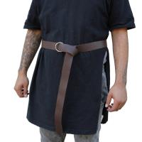 IN6413BR - Simple Brown Medieval Leather Belt