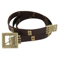 IN6426 - Quatrefoil Medieval Handmade Leather Belt