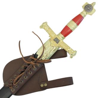 Renaissance Leather Sword Frog Brown