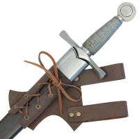 IN6502BR - Hawk Wood Leather Sword Frog Brown