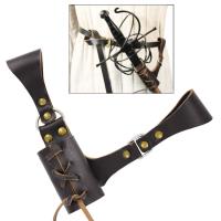 IN6513BR - Renaissance Brown Leather Sword Frog