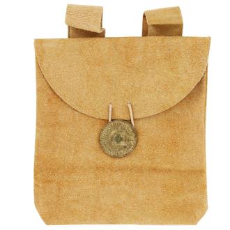 Golden Suede Medieval Pouch