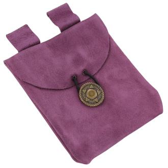 Subconsciously Conscious Violet Suede Leather Pouch