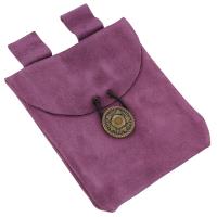 IN6706PU - Subconsciously Conscious Violet Suede Leather Pouch