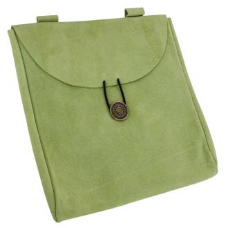 Green Jesters Suede Leather Pouch