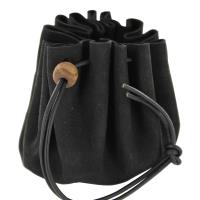 IN6718BK - Renaissance Black Drawstring Coin Bag