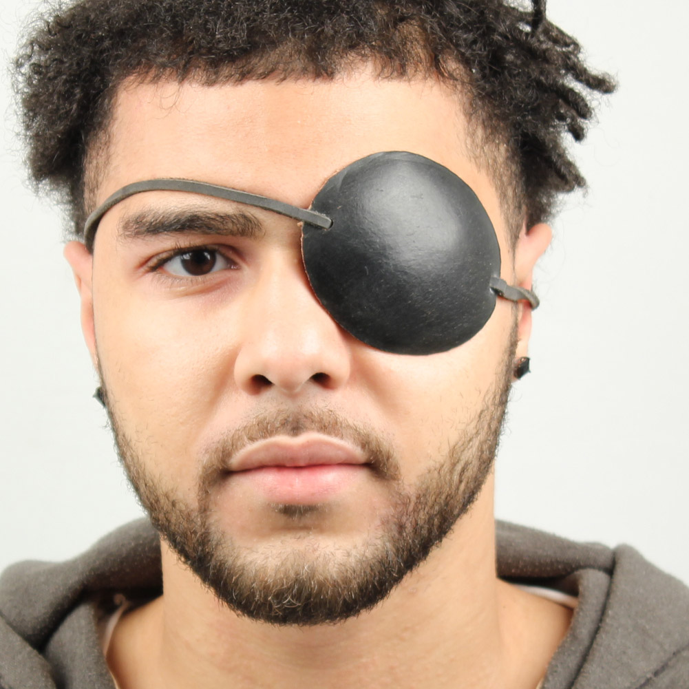 Pirate of the Caribbean Black Leather Eye Patch