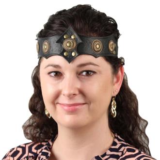 Warriors Midnight Leather Headband