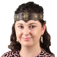 IN6806BR - Tawny Warrior Queen Leather Headband