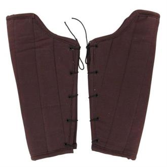 Medieval Padded Cloth Bracers Brown