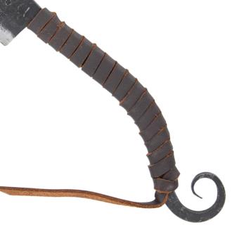 Ceremonial Swirl Leather Handled Knife