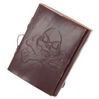 IN8678BR - Handmade Jolly Roger Booty Log Journal