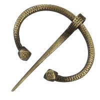 IN8809 - Medieval Oval Brass Brooch