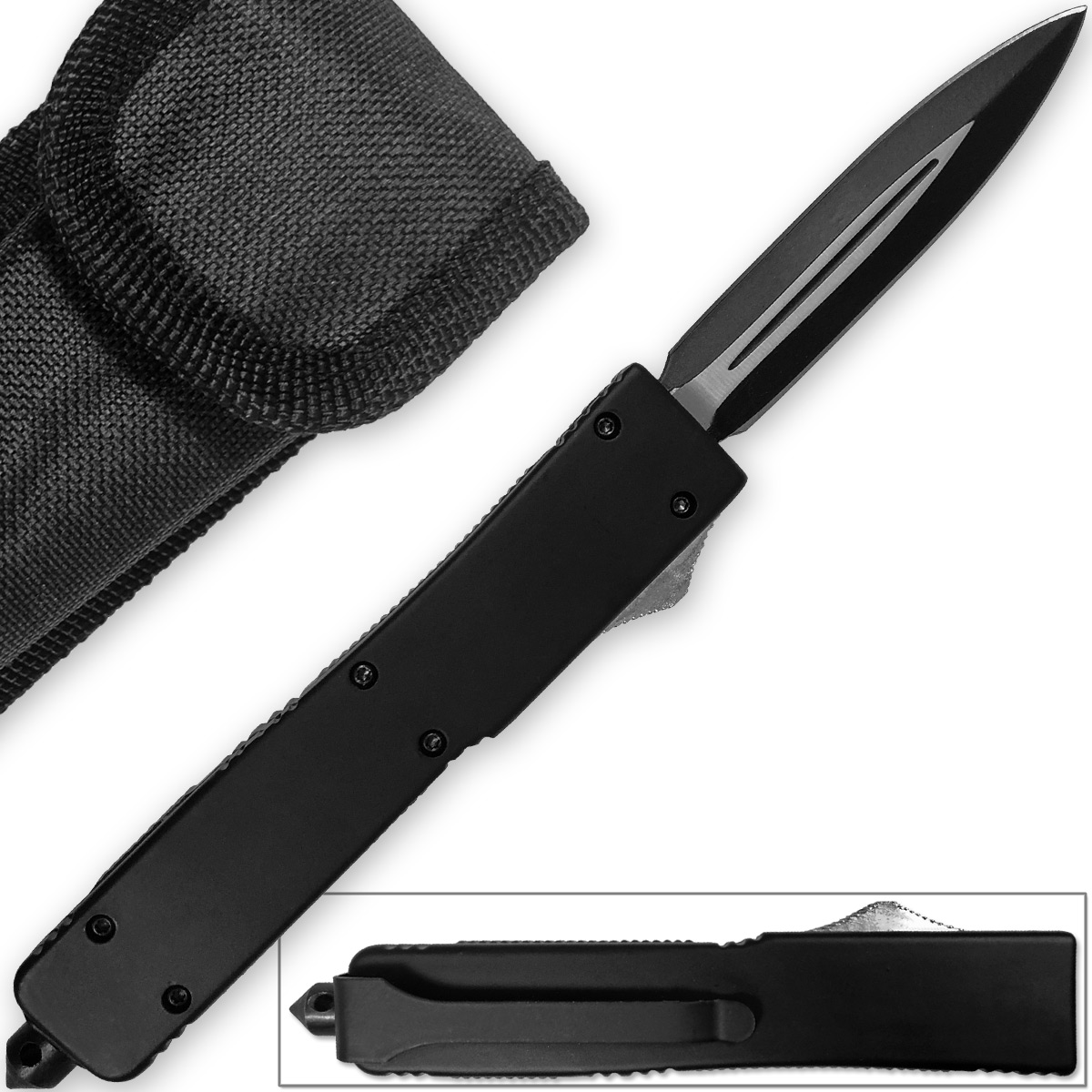 Full Sized Spear Point OTF Switchblade Knife Out The Front Assisted