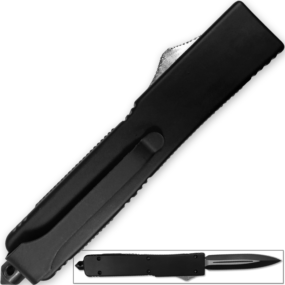 Full Sized Spear Point OTF Switchblade Knife Out The Front Assisted