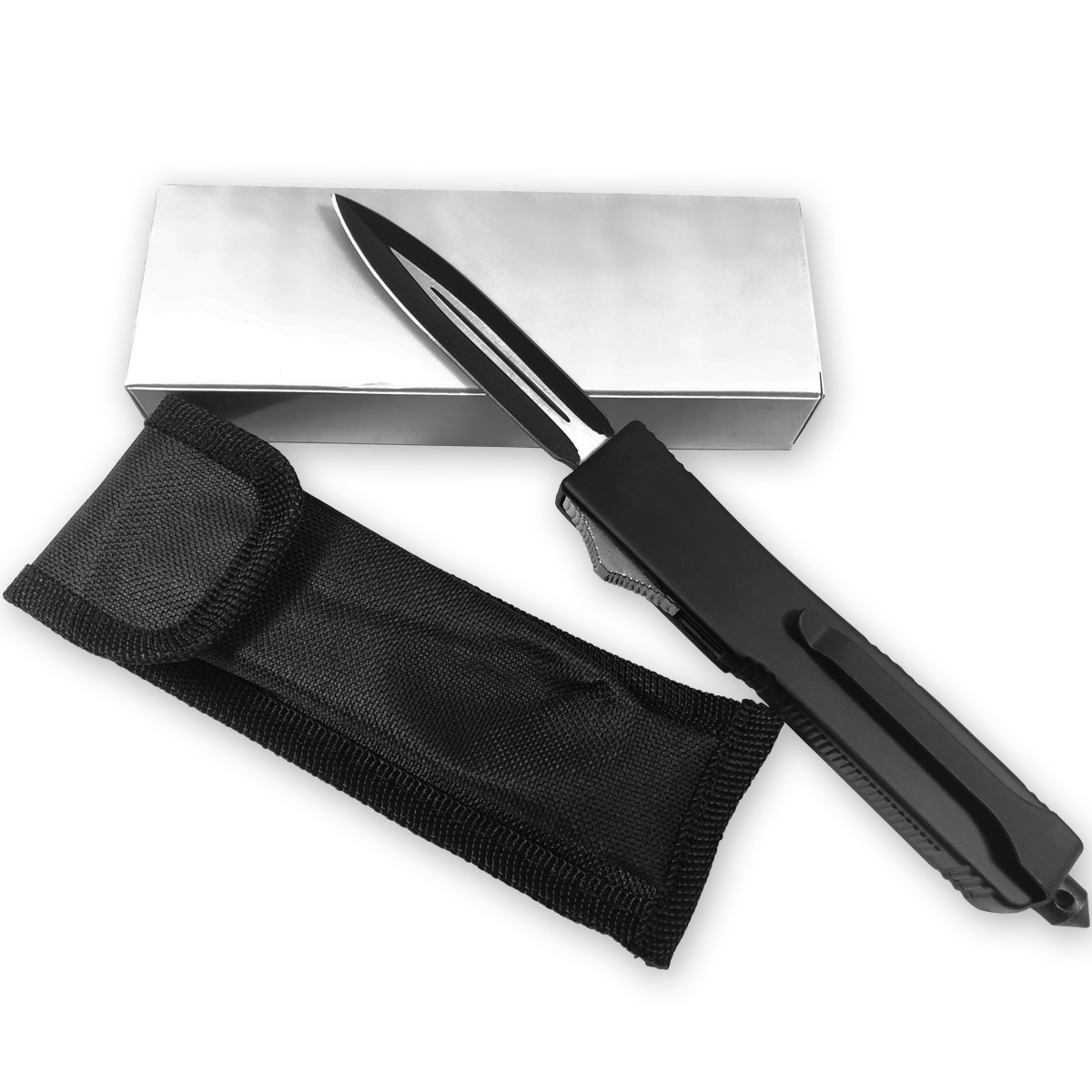 Full Sized Spear Point OTF Switchblade Knife Out The Front Assisted