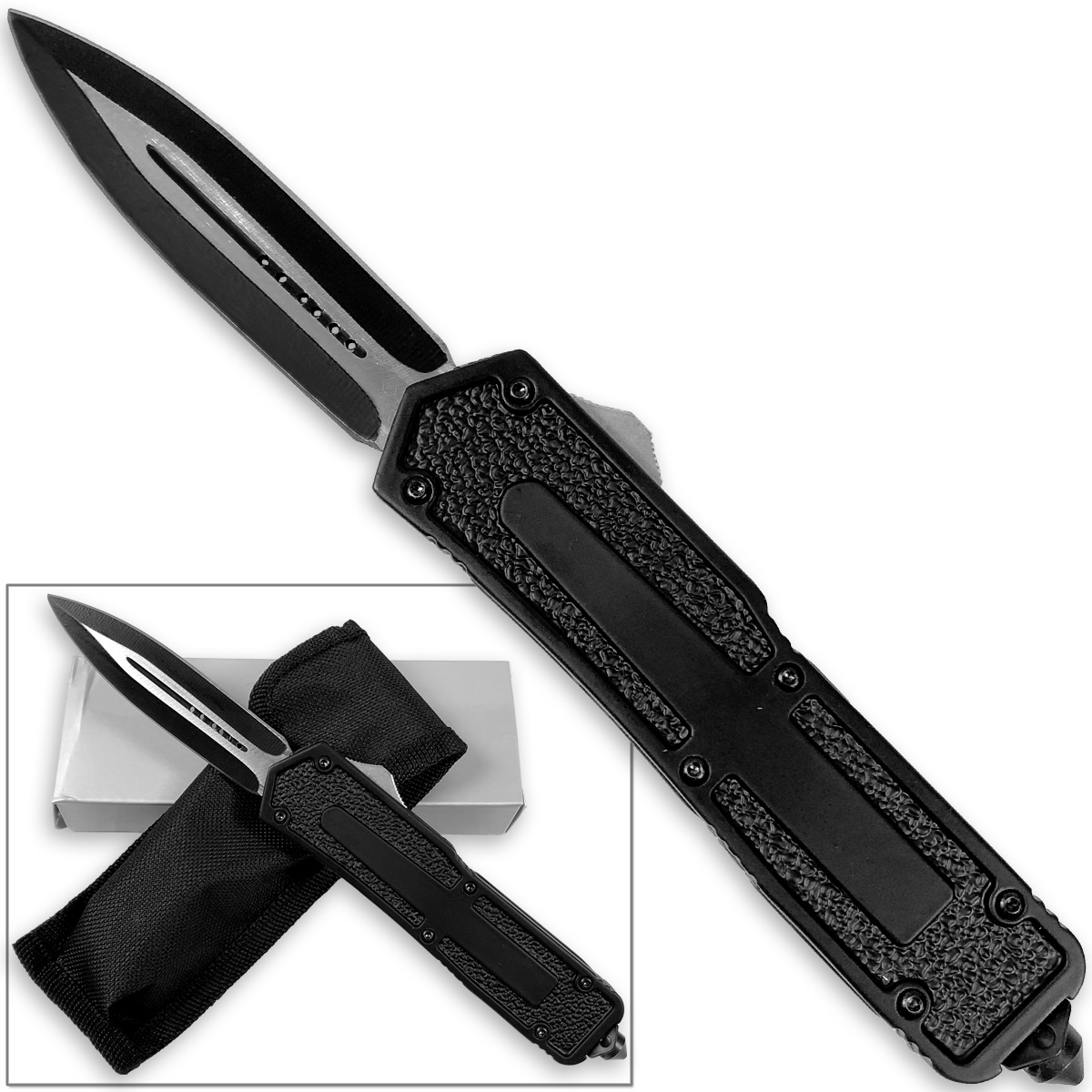 Vigorator Spear Point OTF Switchblade Knife Out The Front Assisted Open