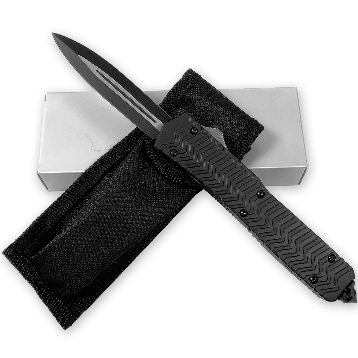 Ultraslim Spear Point OTF Switchblade Knife Out The Front Assisted Open