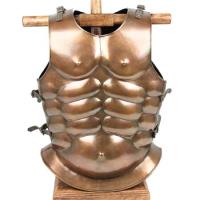 IN9122L20 - Medieval Muscle Body Armor Cuirass Brass Finish
