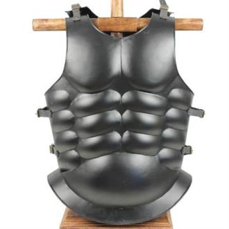 Medieval Muscle Body Armor Cuirass Flat Black